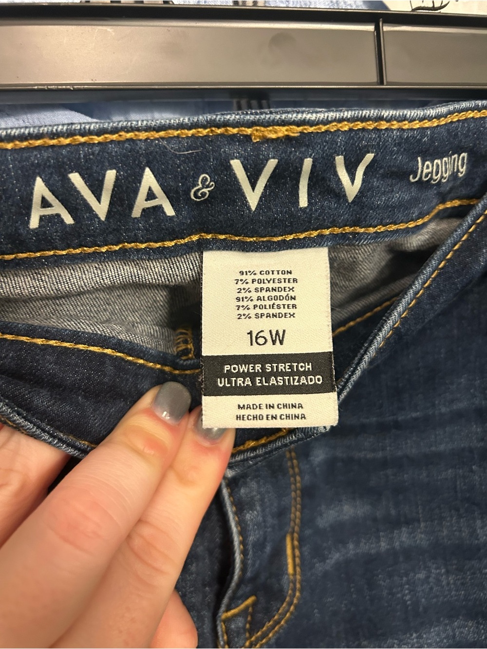 Ava & Viv Blue Wash Jegging - Picture 5 of 5
